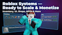make and script professional roblox systems for your game