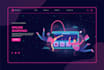 do 2d flat, 3d isometric vector illustration for website UI, app, splash screen