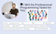 do your programming assignments, tasks in java, python, c, PHP and javascript