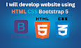 design ,develop website using HTML CSS bootstrap 5