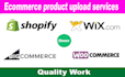 upload products to shopify, woocommerce, or wix store