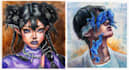 draw an unusual fantasy portrait for you