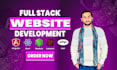 do website development as full stack web developer, front end, backend developer