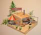 create 3d models  of the environment, props and vehicles