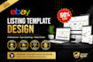 design responsive and SEO optimized ebay listing templates