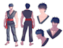 draw custom anime character design or reference sheet