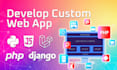 develop a professional web app saas with django or laravel