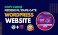 redesign,duplicate,copy clone wordpress website by elementor