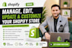 manage shopify store edit, update, and customize your store