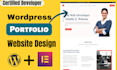 create professional portfolio website and wordpress portfolio website