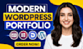 create professional portfolio website and wordpress portfolio website