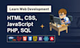 teach HTML, CSS, js, PHP, sql, and online web development, coding lessons