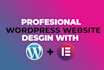 create responsive wordpress website with elementor pro