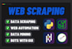 do web scraping and data mining from any website