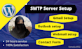 fix professionally wordpress email issues, or setup smpt server