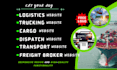 create logistics website, trucking dispatch cargo website