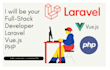 develop custom PHP laravel website using vue js