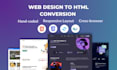 convert figma to html, web design to HTML with tailwindcss