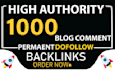 do high authority blog comment dofollow SEO backlinks