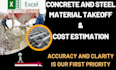 do concrete and steel material takeoff and cost estimation