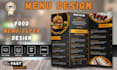 design restaurant menu, food menu, digital menu, bar menu
