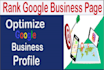 optimize google my business profile, gmb for local SEO ranking