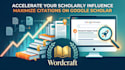 increase google scholar citations by promoting the article
