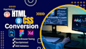 convert PSD, xd, or figma to responsive HTML, CSS with bootstrap or tailwind