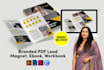 design branded PDF lead magnet, ebook, workbook in canva