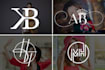 do a monogram initial logo design