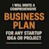 write you a business plan on any startup idea or project