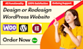 design, redesign, update, edit, copy clone or revamp wordpress website