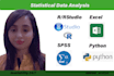 do data analysis on r, rstudio, spss, excel and python