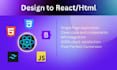 convert figma to react and make website using react js, tailwind, bootstrap