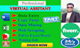 do data entry,copy paste,web recharge and virtual assistant