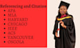 do references and citations in apa, mla, harvard, chicago, ieee, acs style