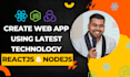 develop responsive web app using react js and node js