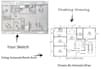 draw 2d floor plan, elevations, sections in auto cad 2d plan