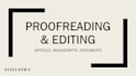 proofread your articles and documents