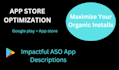 do app store optimization for andriod or ios app and game