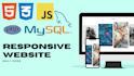 a responsive website with html,css,php,sql and js