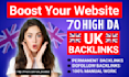 create 20 UK backlinks high authroty site manually