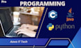 high quality programming help in java, c, python and asp