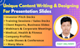 make a polished powerpoint presentation, pitch deck, ppt, and google slides