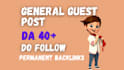 publish SEO dofollow guest post backlink on space cost daily