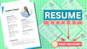 deliver resume, portfolio, CV in 5 hours immediately