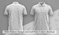 create print pattern golf polo t shirt design and mockup for you