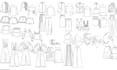 design fashion flat sketches for women, men, kidswer