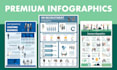 do professional infographic design, pie chart, flow chart, road map and timlines