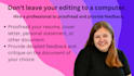 Edit your resume, cover letter, personal statement, or other document